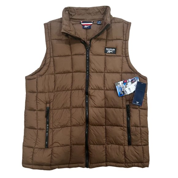 Reebok Green Puffer Vest Jacket - Picture 1 of 5